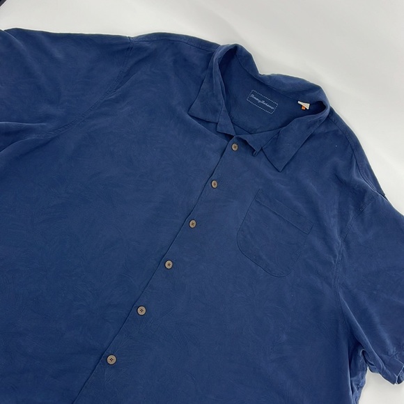 TOMMY BAHAMA 100% Silk Big and Tall Button Down Leaf Shirt 5XB EUC - Picture 6 of 17